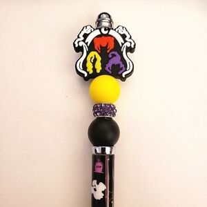 Handmade Hocus Pocus Sanderson Sisters Beaded Silicone Focal Bead Pen